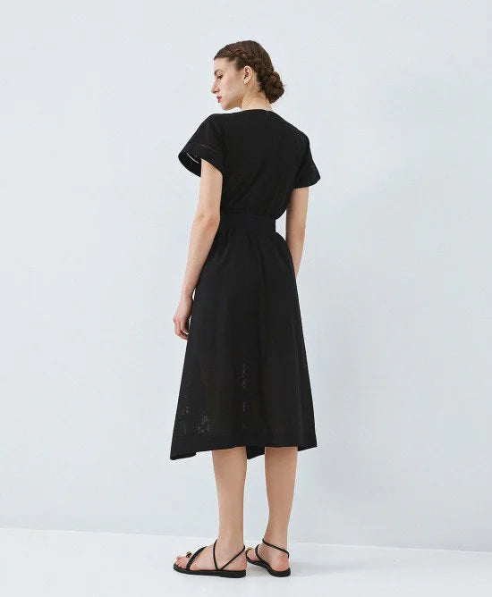 Access Fashion Black Broderie Wrap Dress