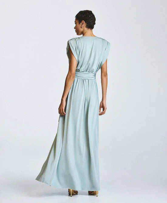 Access Fashion Mint Green Wrap Dress With Buckle Detail