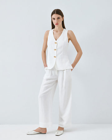 Access Fashion Off White Trouser