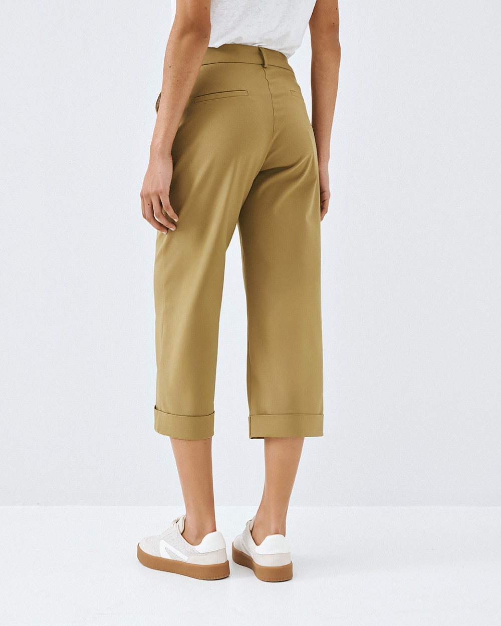 Access Fashion Cropped Olive Trouser