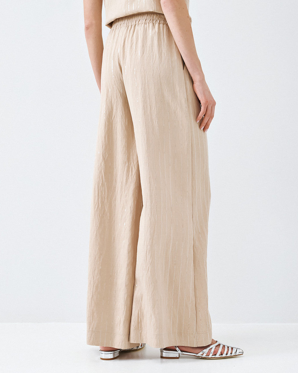 Access Fashion Beige Wide Leg Pant