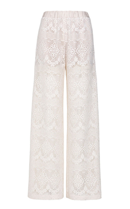 Access Fashion Semi Sheer Cream Trousers