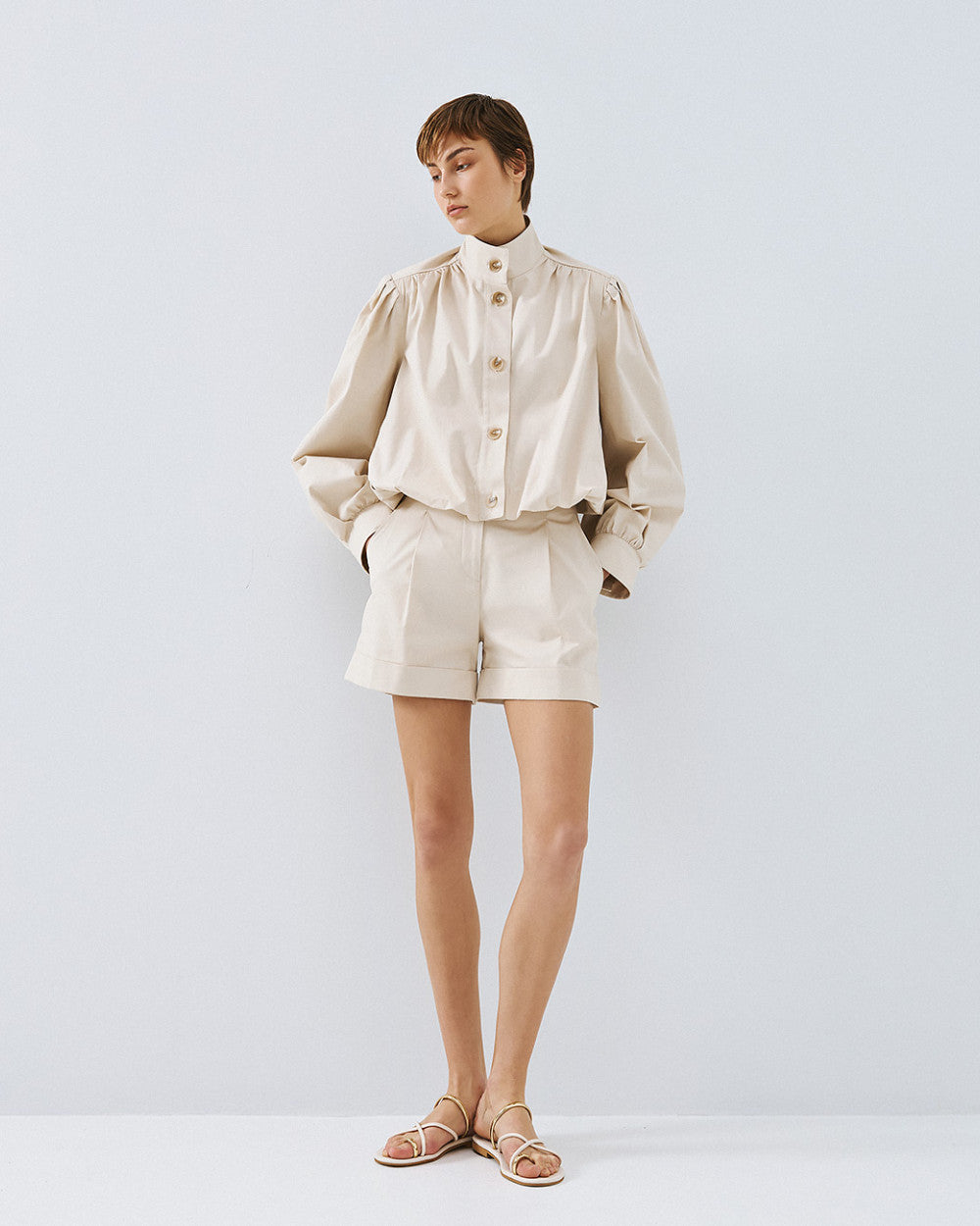 Access Fashion Vanilla/Beige Tailored Shorts