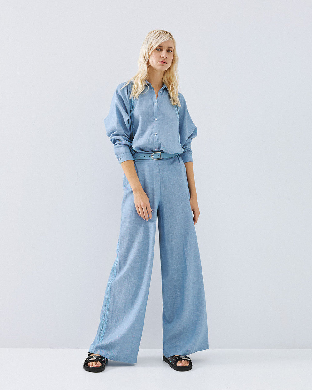 Access Fashion Steel Blue Trousers