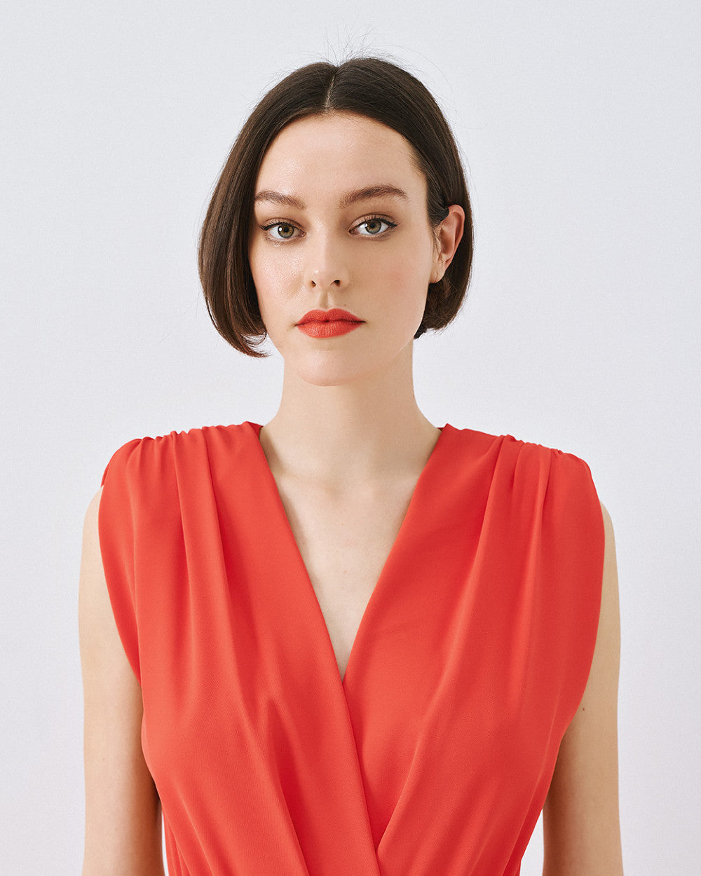 Access Fashion Belted Coral Jumpsuit