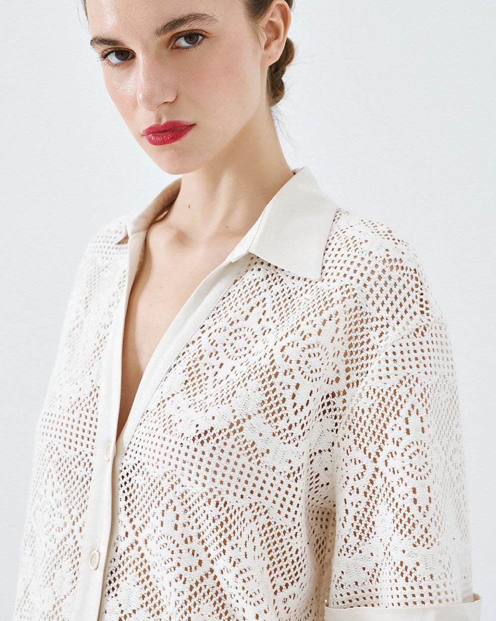 Access Fashion Semi SHeer Floral Shirt