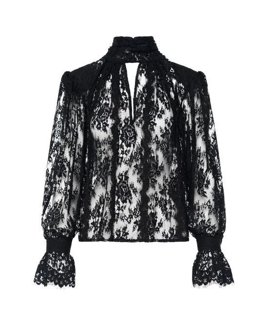 Access Fashion Black Lace Tie With Tie Neck