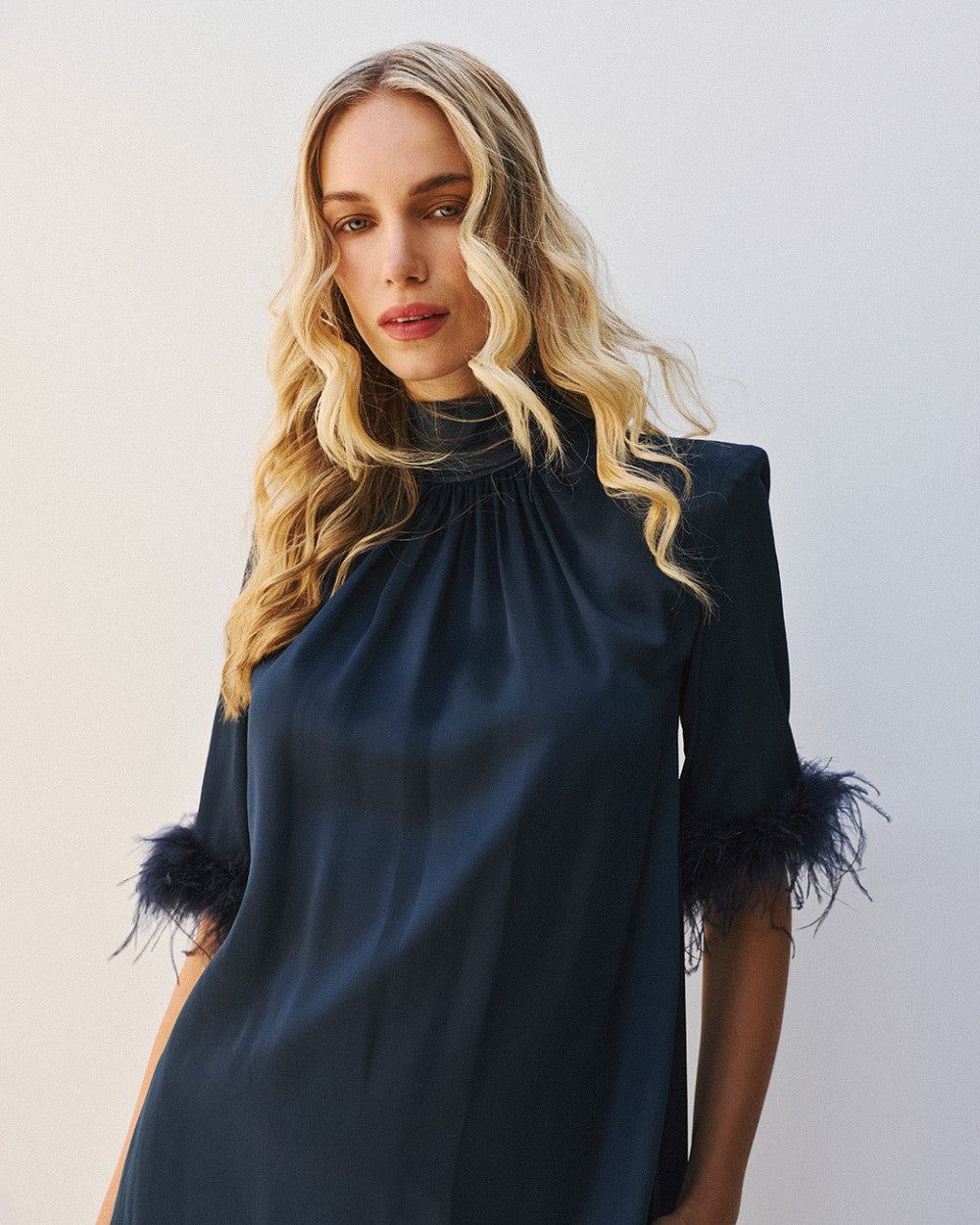 Access Fashion Asymmetrical Blue Top