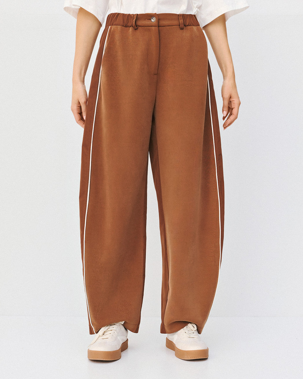 Access Fashion Chocolate Pants With Piping