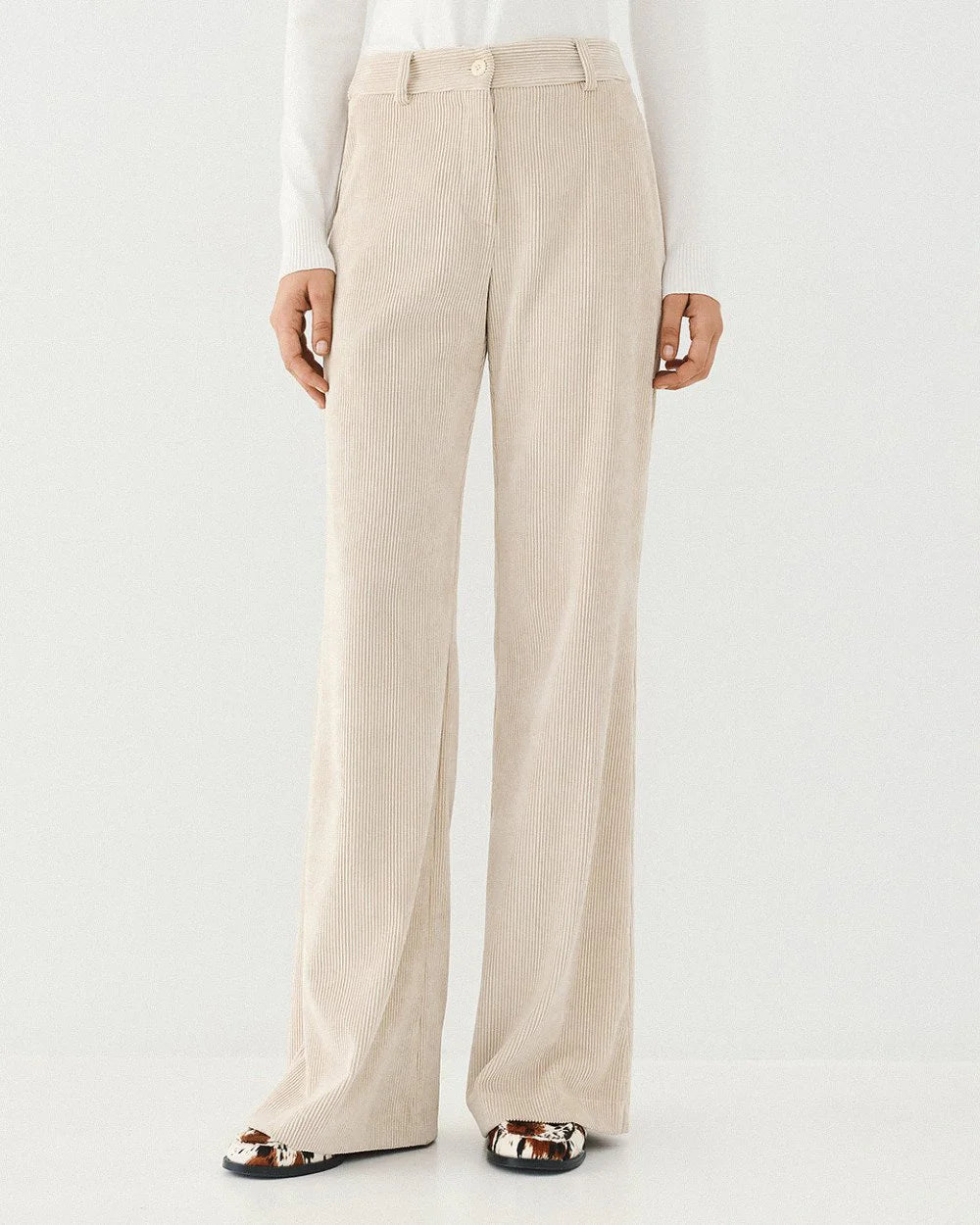 Access Fashion Cream Corduroy Pants