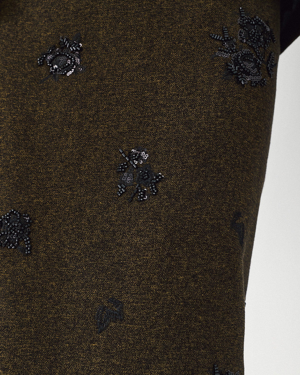 Access Fashion Embellished Olive Midi Skirt