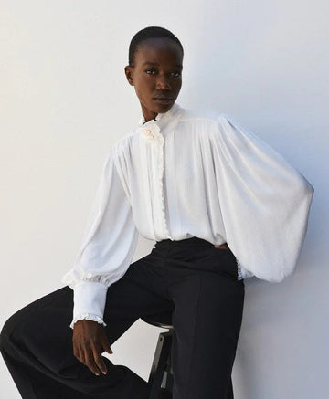 Access Fashion Shirt With High Collar