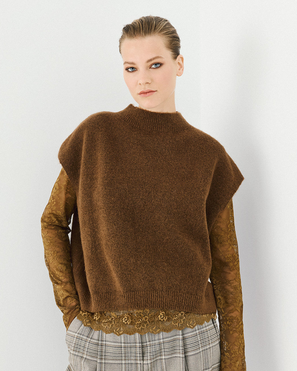 Access Fashion 2 Piece Coffee Vest With Liner