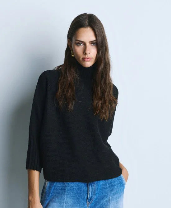 Access Fashion Black Turtleneck Sweater