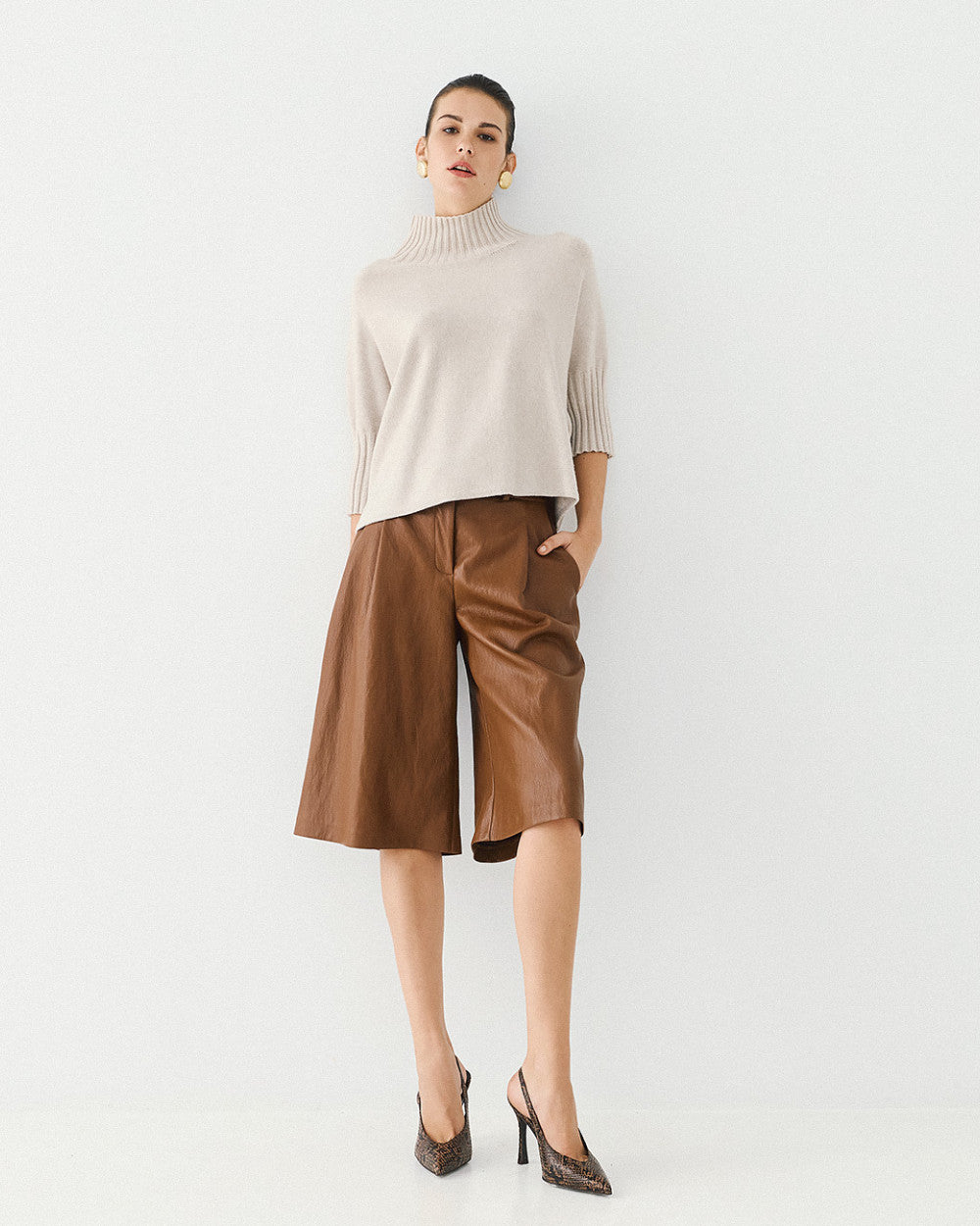 Access Fashion Vanilla High Neck Sweater