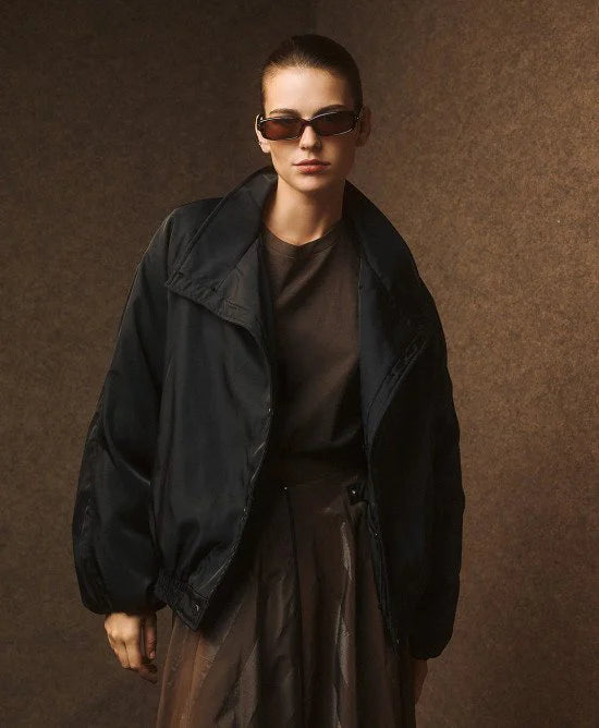 Access Fashion Black Bomber jacket with faux fur collar