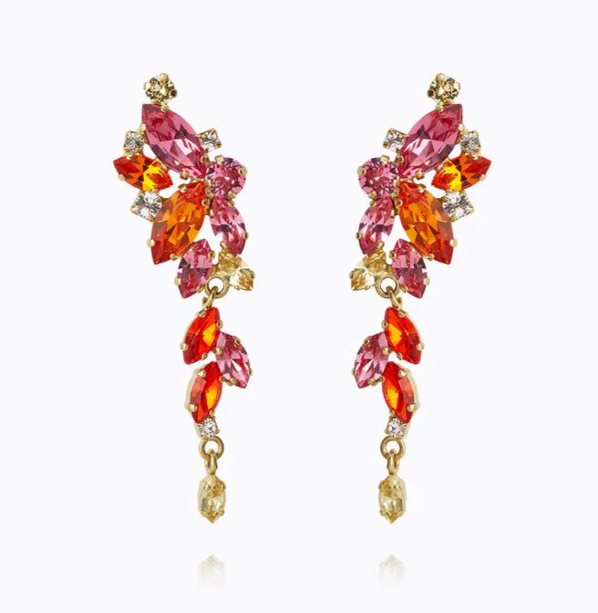 Caroline Svedbom Jasmine Earrings Gold Sunset Combo
