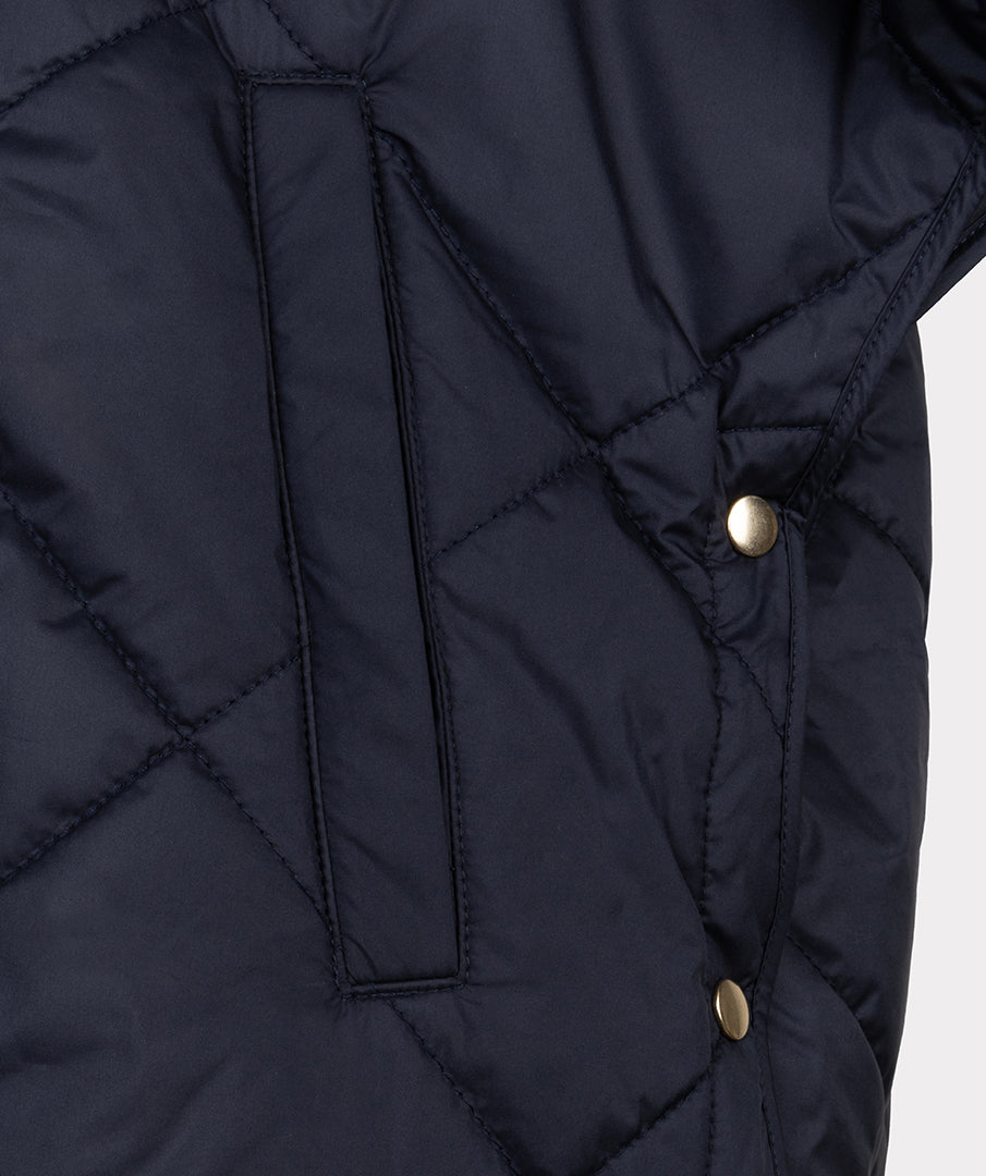 Esqualo Hooded Navy Quilted Jacket