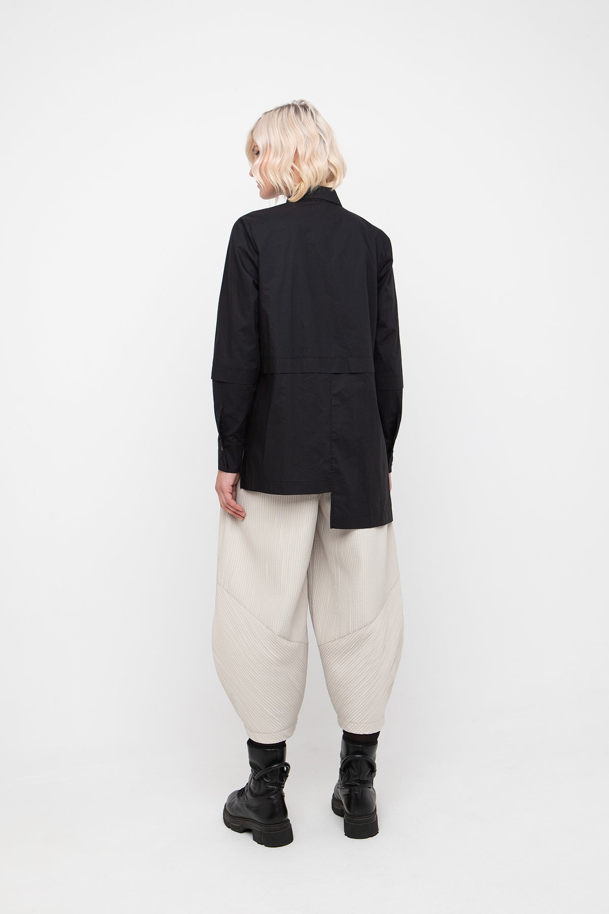 Ozai N Ku Pleated Cream Trousers