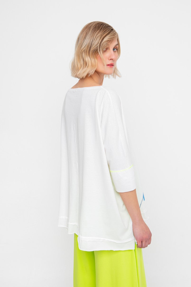 Ozai N Ku White/Blue T-shirt