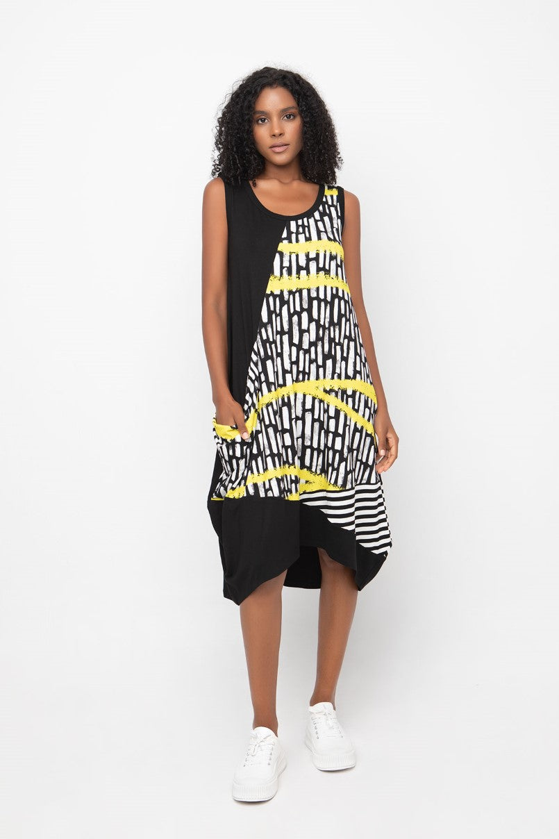 Ozai N Ku Black/Yellow Star Dress