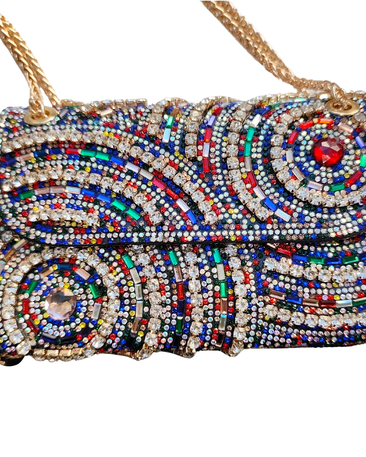 Dekers Shimo Shimo Encrusted Blue Swivel Bag - Multi