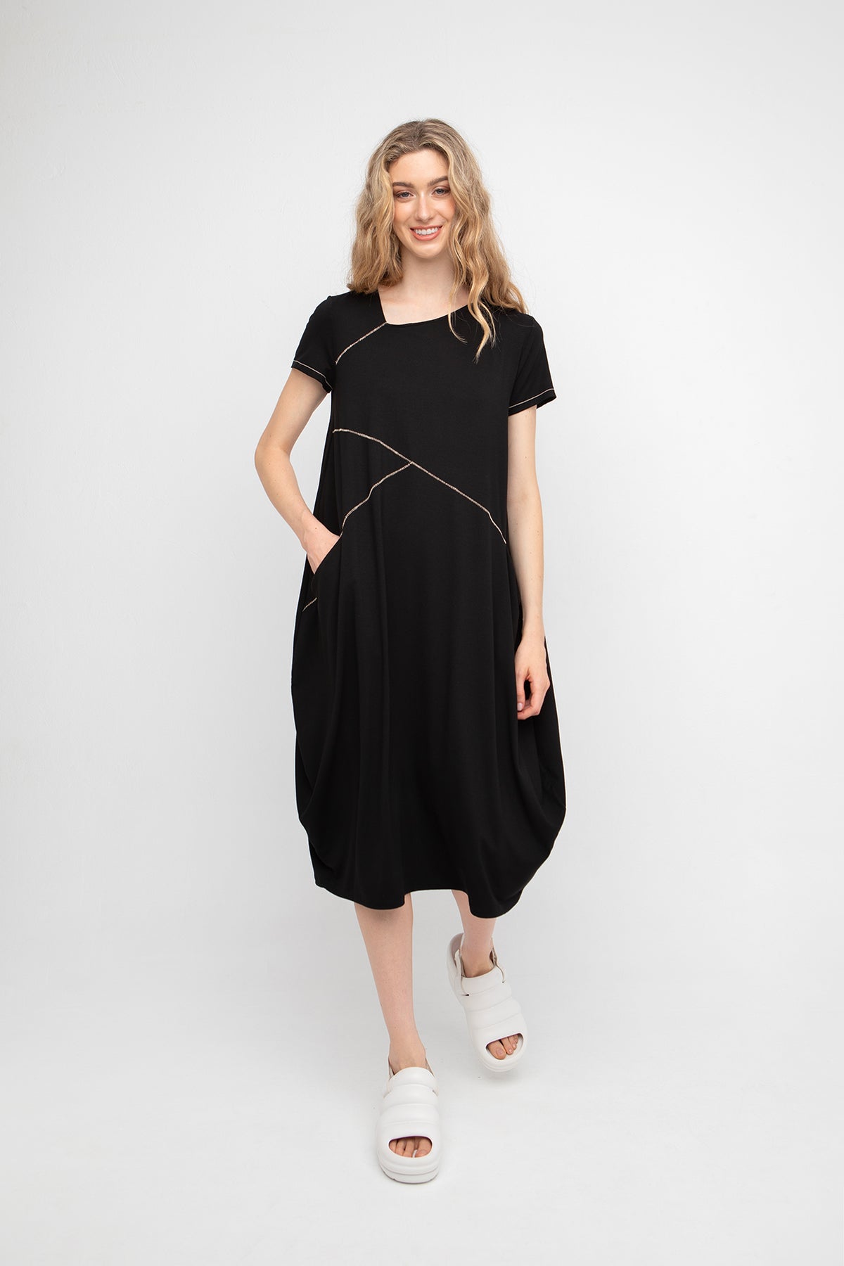 Ozai N Ku Black Seam Dress