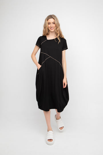 Ozai N Ku Black Seam Dress