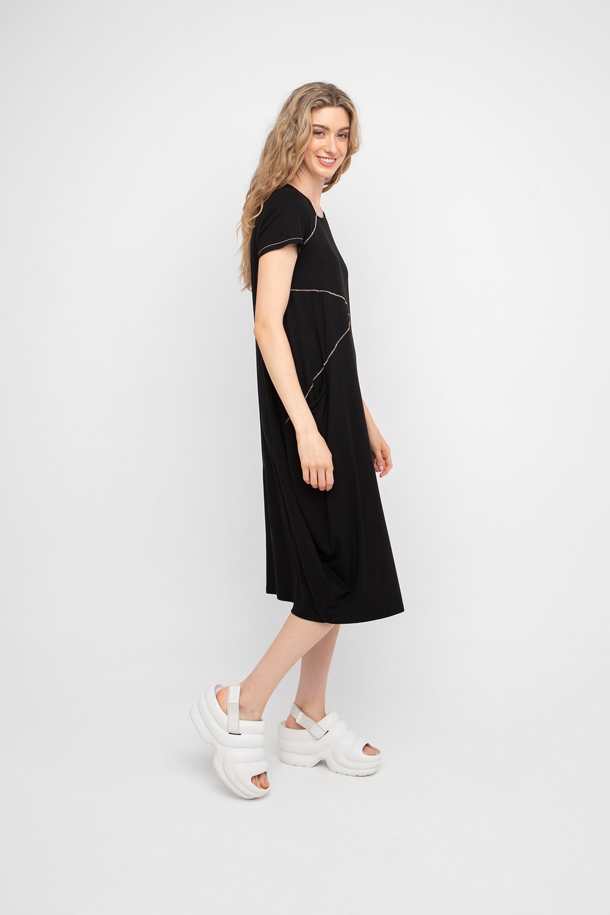 Ozai N Ku Black Seam Dress