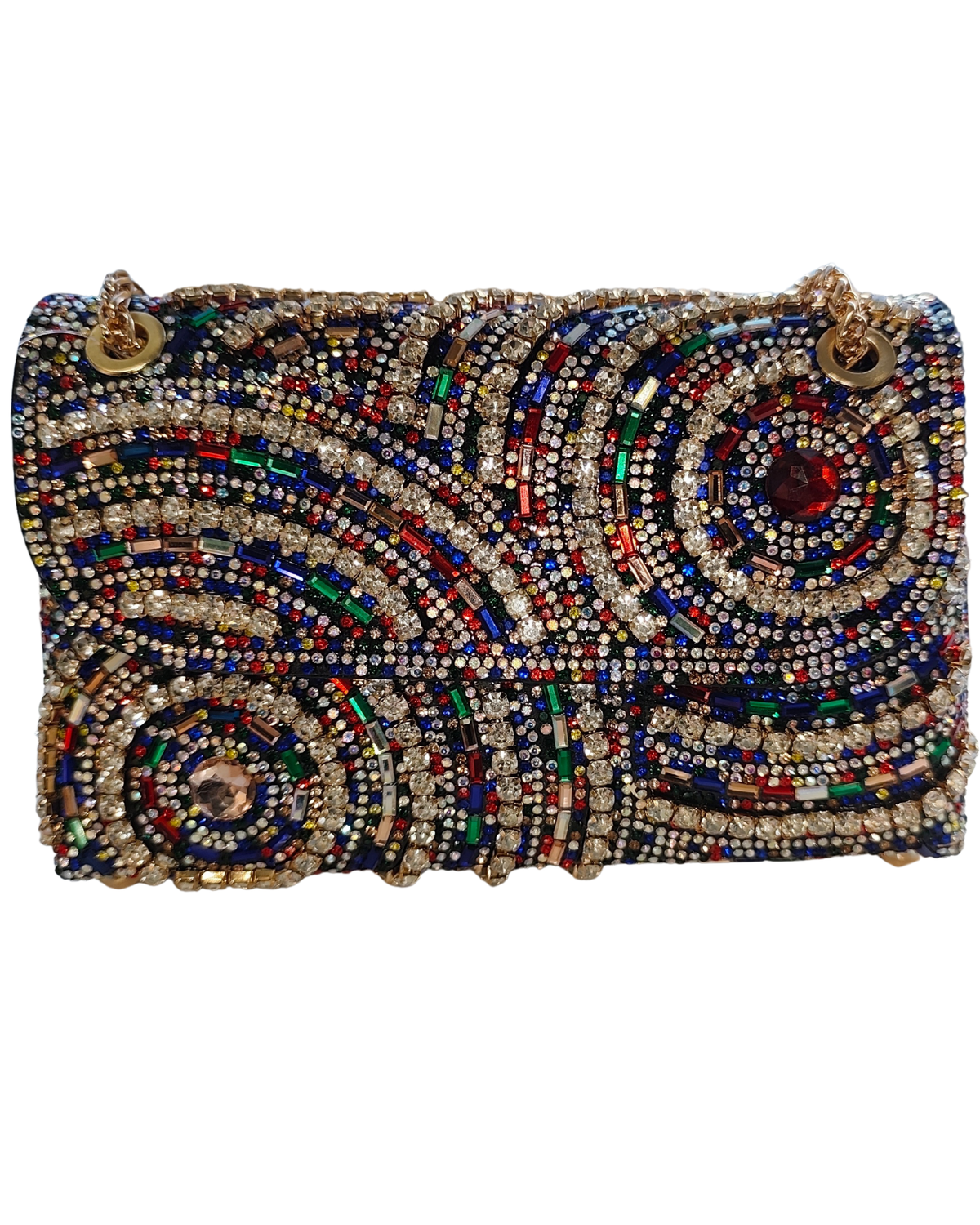 Dekers Shimo Shimo Encrusted Blue Swivel Bag - Multi