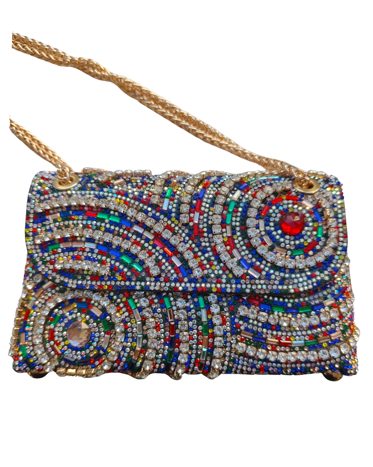 Dekers Shimo Shimo Encrusted Blue Swivel Bag - Multi