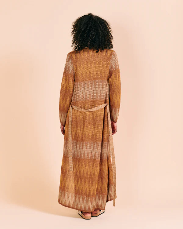 Valerie Khalfon Ivory Zig Zag Robe