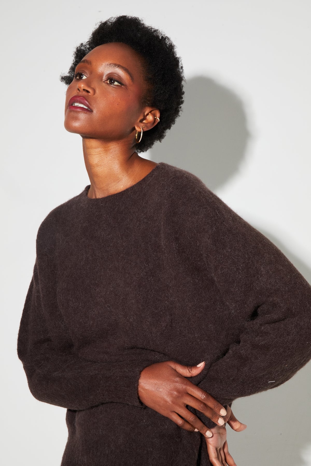 IMPREVU Brown Maille Baby Alpaga Ela