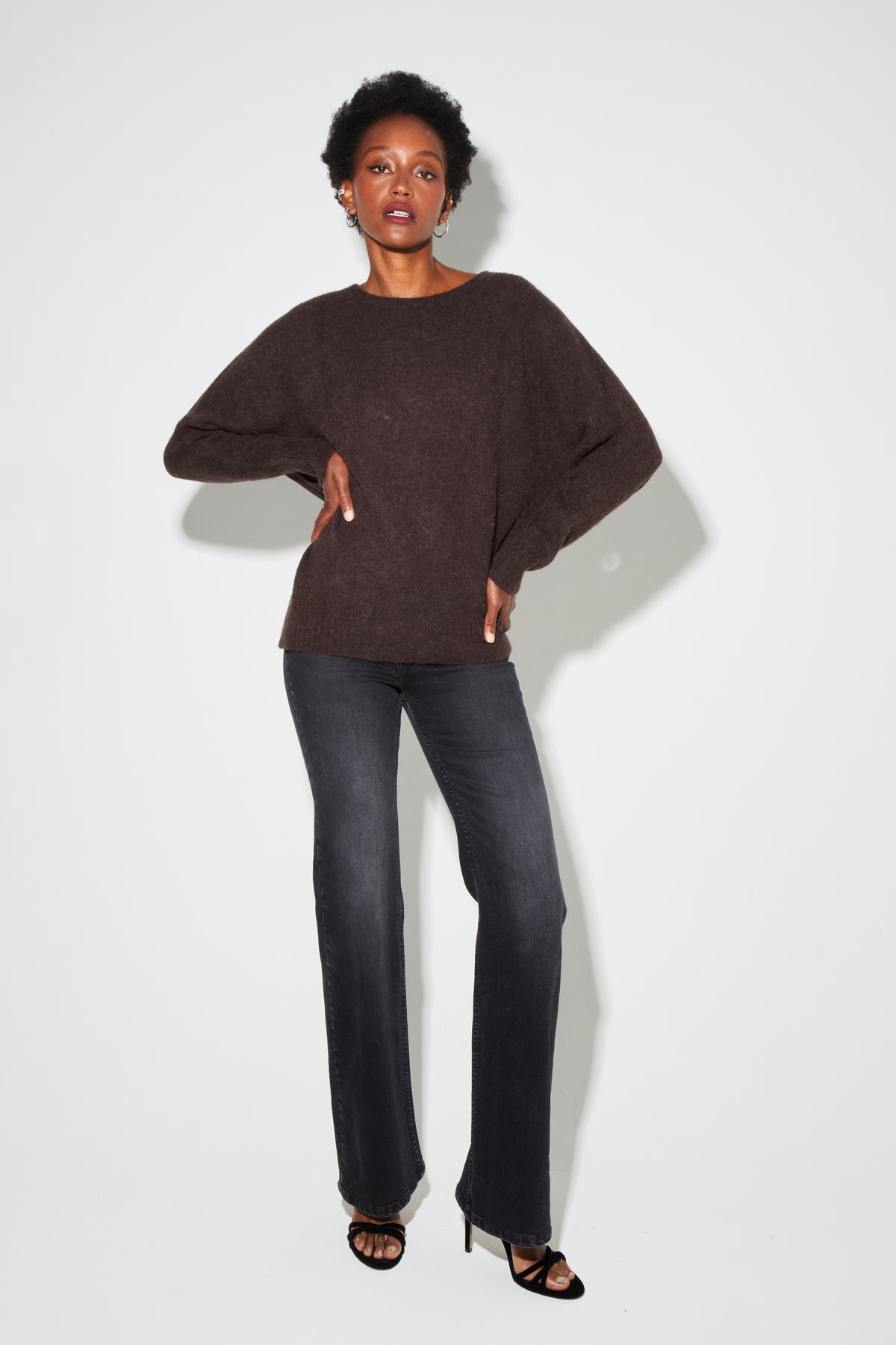 IMPREVU Brown Maille Baby Alpaga Ela