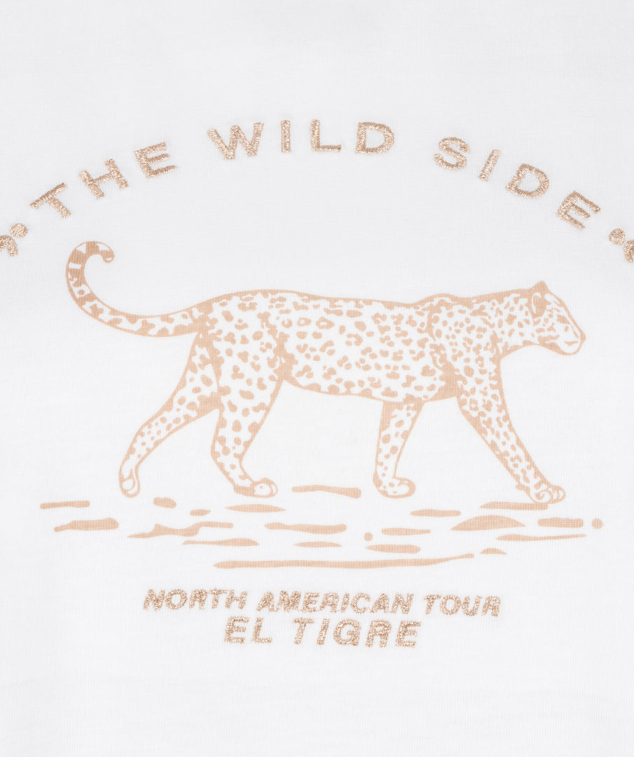 Esqualo T-Shirt 'animal' - Off White/Sand