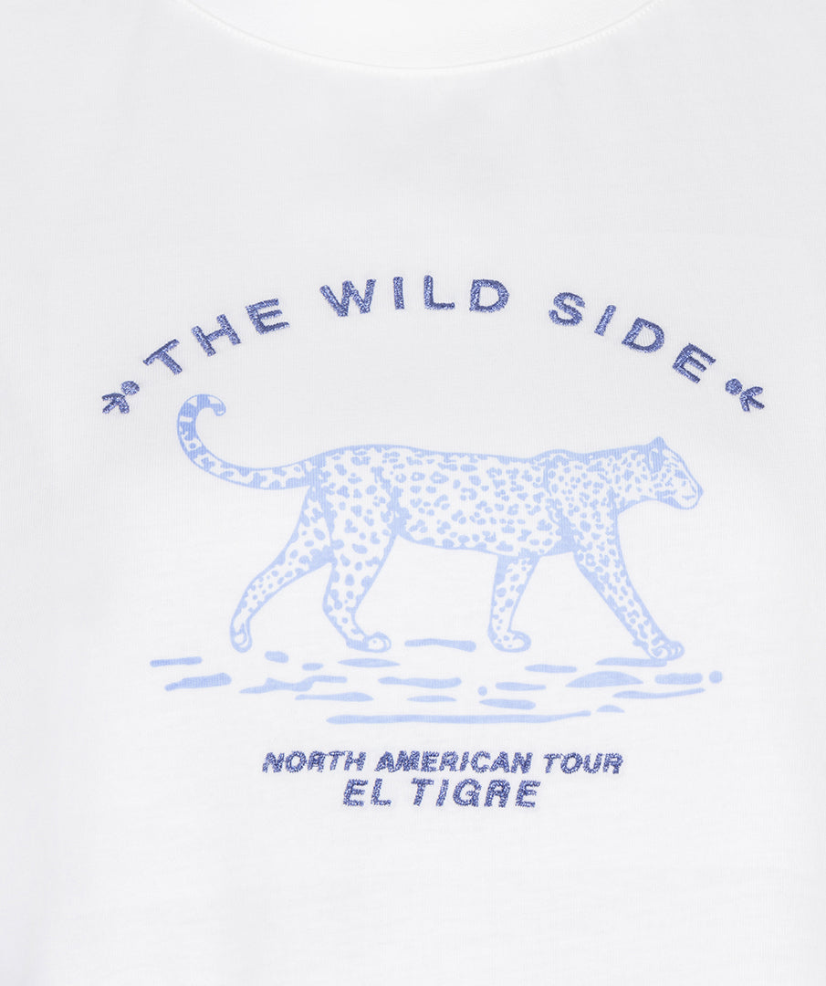 Esqualo Animal T-shirt - Off White/Blue