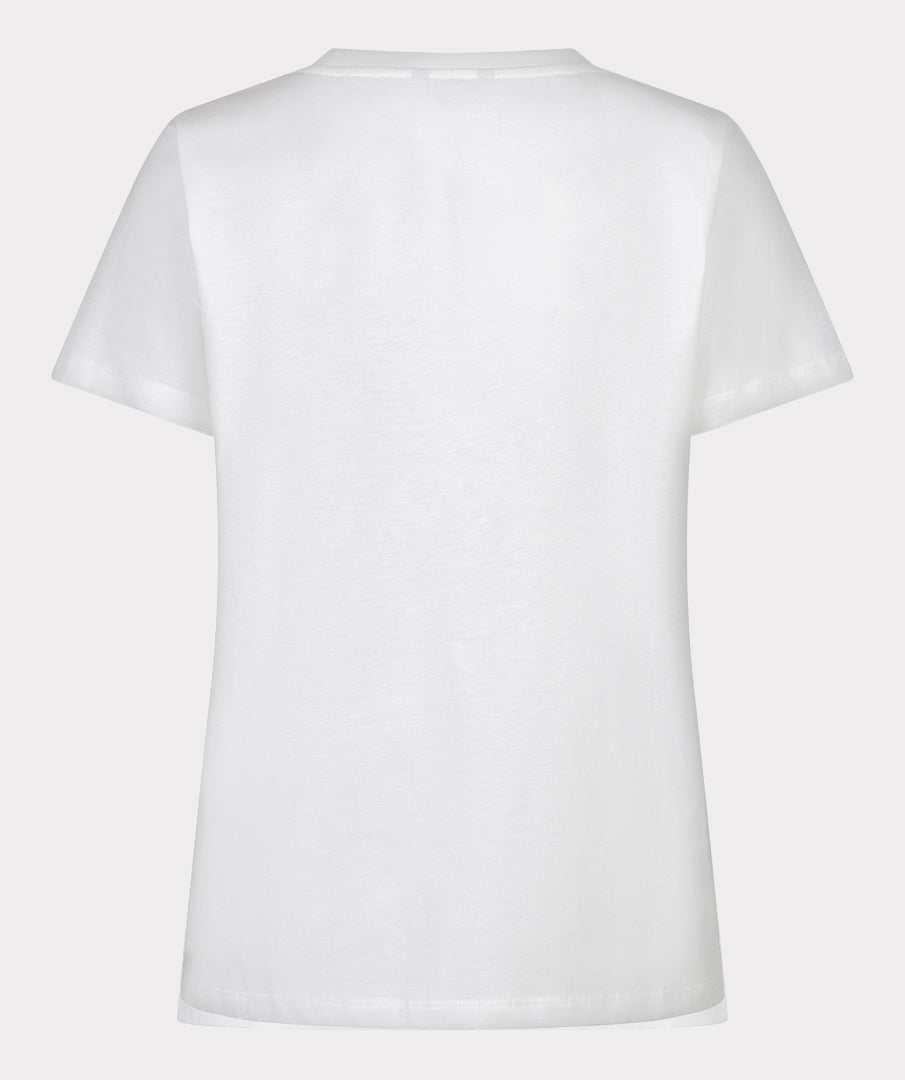 Esqualo T-shirt 'Paris' Off White/Red