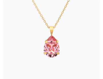 Caroline Svedbom Mini Drop Necklaces Light Rose