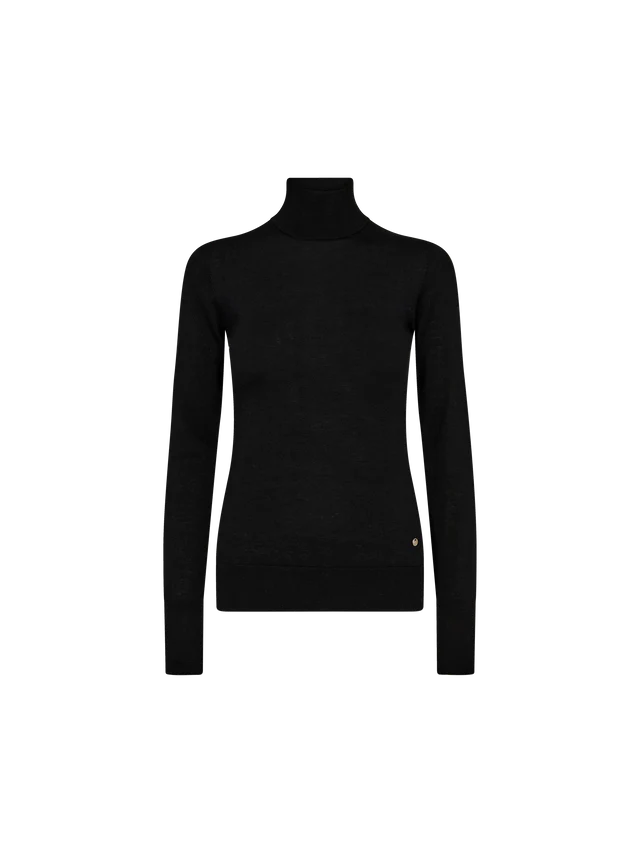 Mos Mosh Black Roll Neck Sweater