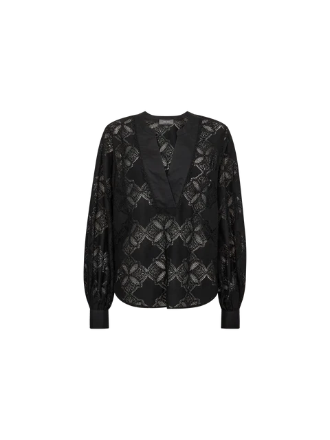 Mos Mosh Yen Black Lace Blouse