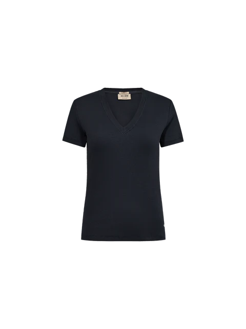 Mos Mosh Salute Navy Nicole V-SS Rib Tee