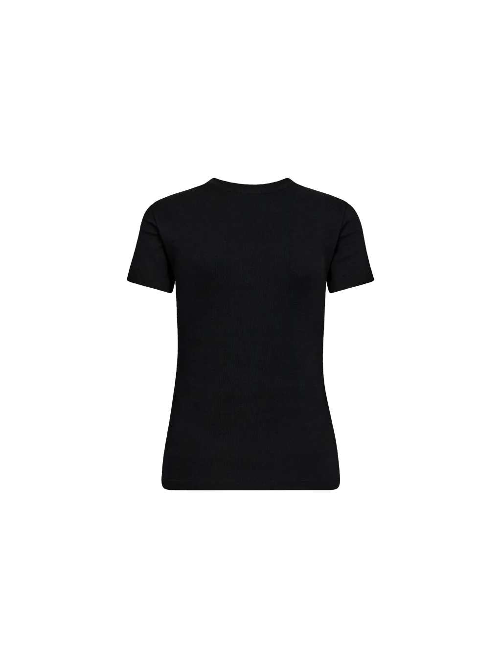 Mos Mosh Black Nicole V-SS Rib Tee