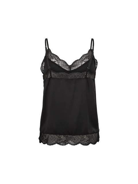 Mos Mosh Ditte Black Silk Lace Singlet