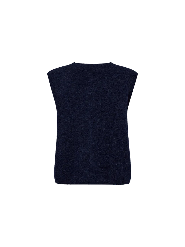 Mos Mosh Maritime Blue Almine Thora Knit Vest