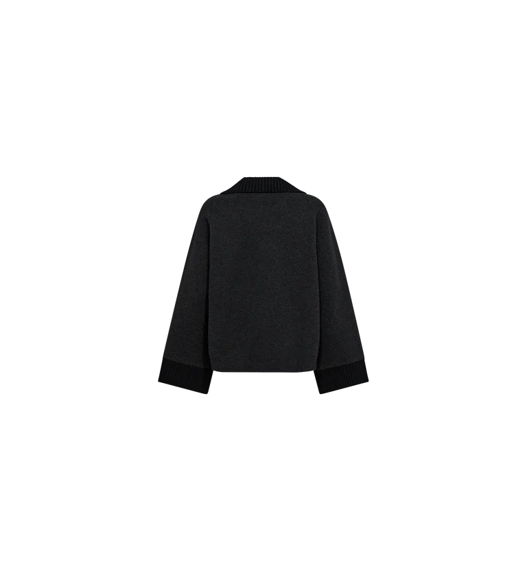 Mos Mosh Eliana Grey Wool Knitted Cardigan