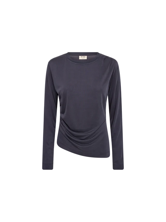 Mos Mosh Salute Navy Ami O-LS Draped Tee
