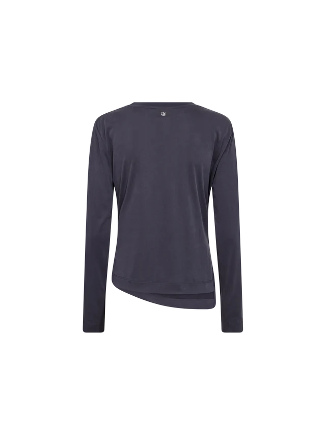 Mos Mosh Salute Navy Ami O-LS Draped Tee