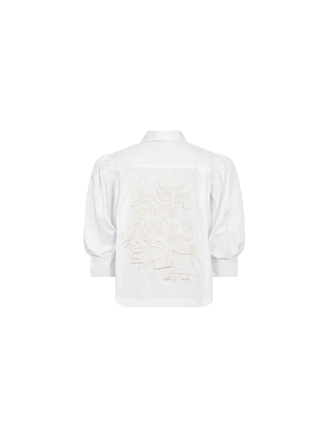 Mos Mosh White Adjao Bernat Emb Shirt