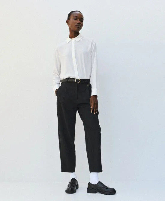 Access Fashion Balck Carrot Leg Trousers