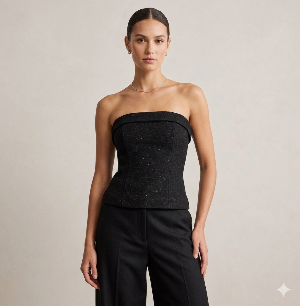 Access Fashion Black Facito Bustier